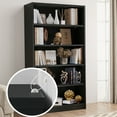 thumbnail image 4 of MAYEERTY Black 5-Shelf Modern Wood Bookcase, 60" Tall, for Bedroom, Living Room, and Manga Library, 4 of 7