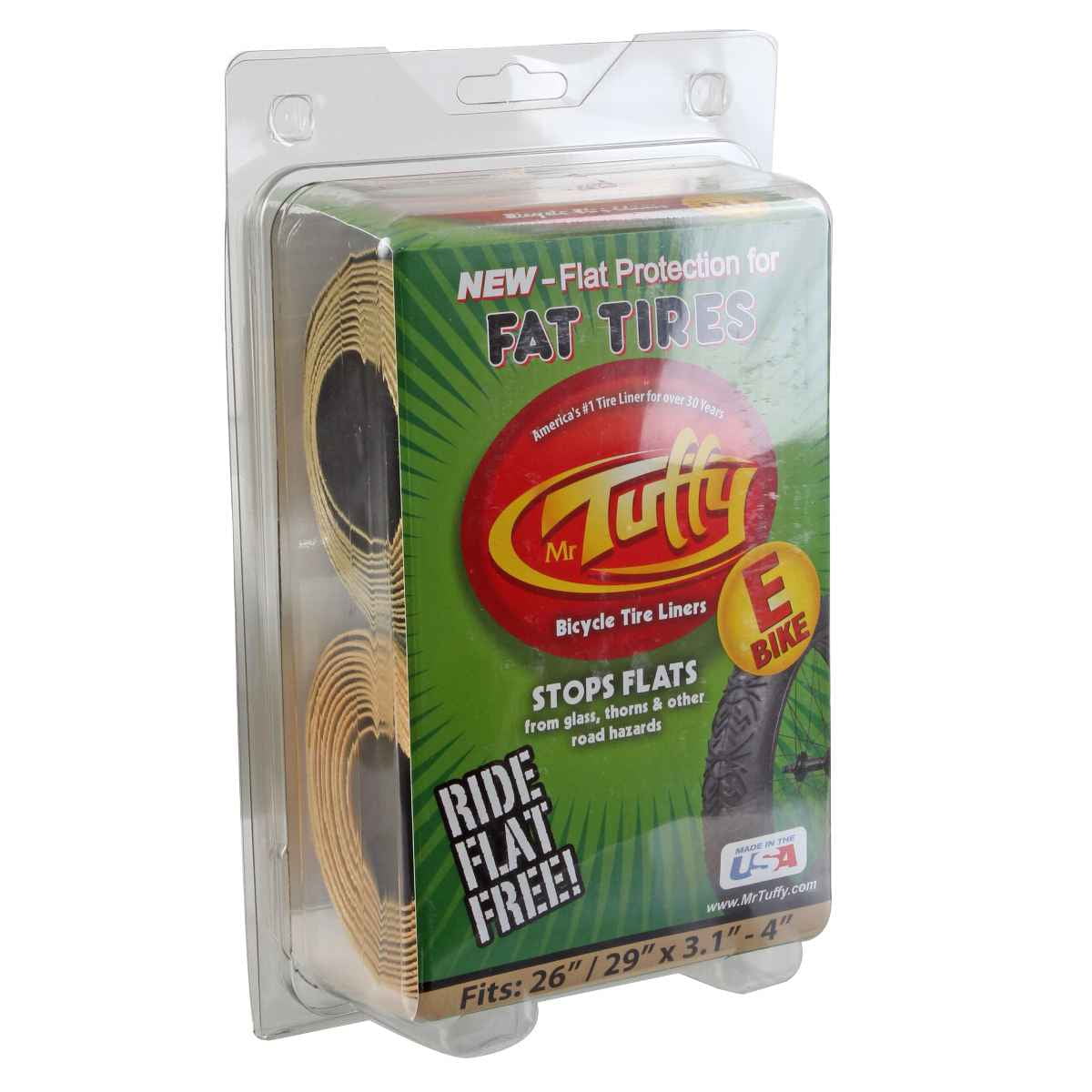 Mr. Tuffy EFat Bike Tire Liner 20/26/27.5 x 3.1 Inch 4.0 Inch Gold MRT3XLE