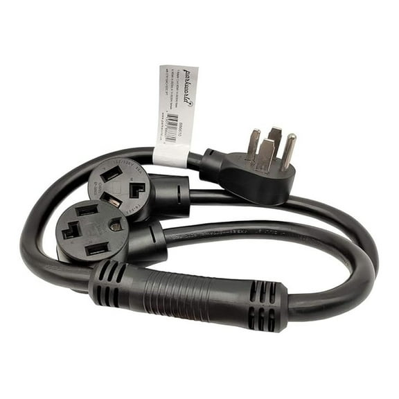 886610 Dryer Splitter, NEMA 14-30 Male Plug to 14-30 ＆ 10-30 Female Receptacle, Dryer 4-Prong 30 AMP Y Adapter Cord