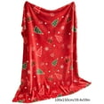 thumbnail image 3 of Manta de Franela Navideña con Estampado Navideño para La Siesta Del Sofá Del Dormitorio, 3 of 6