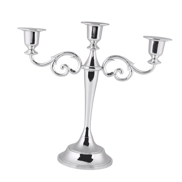 Candelabro De Metal De 3 Brazos, Candelabro De Estilo Europeo, Candelabro De Boda, Decretación Del Hogar Para Diversas Ocasas Con Diseño Exótico Y Retro