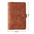 thumbnail image 4 of CSChome Diary Notebook Set Binder Notebook with Sticky Notes: Clear Pockets, Faux Leather, Soft Case, Note-Taking, Portable A6 Diary Notebook, 4 of 6