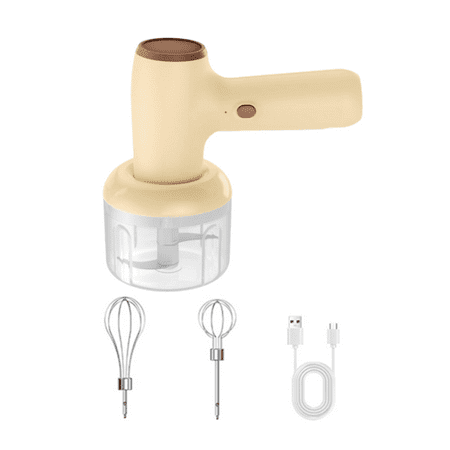 

YuXinYang Mini Electric Garlic Chopper 2-in-1 Small Garlic Chopper Vegetable Chopper Meat Grinder Multifunctional Eggs Beater Charging Kitchen Food Masher Tools