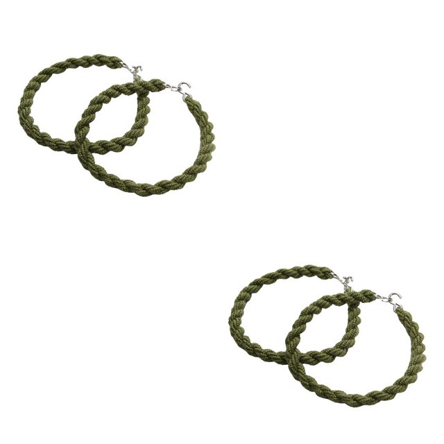 Vogacara Leggings Cuerda Durabilidad Goma Poliéster Material Fuerte elasticidad Manténgase apretado Limpio Encantador Bandas para botas para Verde 2piezas