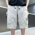 thumbnail image 4 of breaise Boys Cargo Shorts Elastic Waist Running Hiking Bermuda Shorts Knee Length Summer Shorts with Pockets, 4 of 6