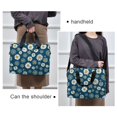 thumbnail image 6 of FORMRS 16" Laptop Bag Carrying Sleeve Case with Handle Travel Shoulder Briefcase, Green Daisy Pattern, 6 of 8