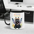 thumbnail image 5 of Welcome Spring Fairy Scottish Terrier in Flower Meadow 11oz Accent Two-tone Mug Scottie Dog Lover Gifts Coffee Tea Cup - 13002, 5 of 5