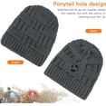 thumbnail image 3 of BEIPEGIN 2 Pack Ponytail Hat Messy Bun Beanie for Women Warm Trendy Soft Stretch Criss Cross Hat for Women Knit Hats for Women Winter Cute Winter Hats for Women, 3 of 7
