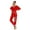 Red, variant on Weebloom Christmas Womens Pajamas Xmas Hooded Jumpsuit Rompers Clubwear Plush Onesie Nightwear Sleepwear Black L