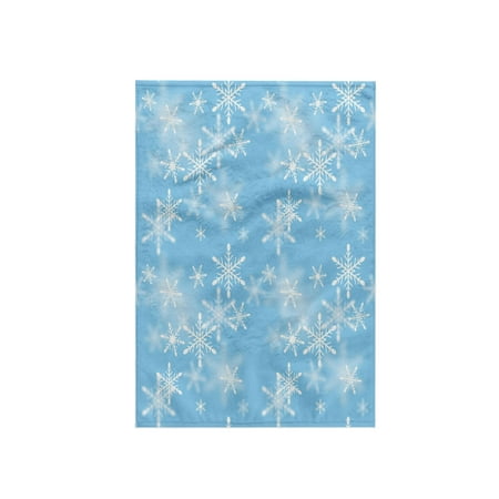 3dRose, Floating White Snowflakes Against A Light Blue Background, 15x22 Hand Towel
