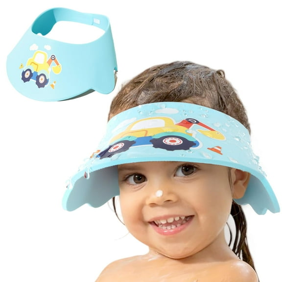 CHUNYAN Baby Shower Caps Shield - Adjustable Kids Bath Visor Hat Shampoo Washing Hair Protection Soft Cartoon for Toddler