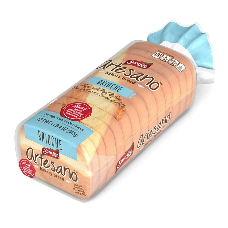 Sara Lee Artesano Thick Sliced Brioche Loaf Bakery Bread, 20 oz
