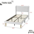 thumbnail image 3 of AUFANK Twin Modern Wood Platform Bed with Wooden Slats, White, 3 of 6