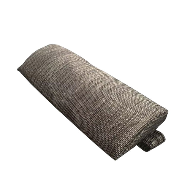 Kearding Cool And Non Sticky Lounge Chair Reposacabezas Cojín de tela Reclinable Almohada plegable Ventilar Protección del medio ambiente Decoración del hogar cuero gris 1