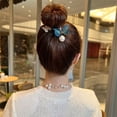 thumbnail image 5 of Retro Style Embroidery Butterfly Hair Comb Hair Clip Beaded Headdress Faux Pearl Rhinestone Headdress For Women Girls, 5 of 16
