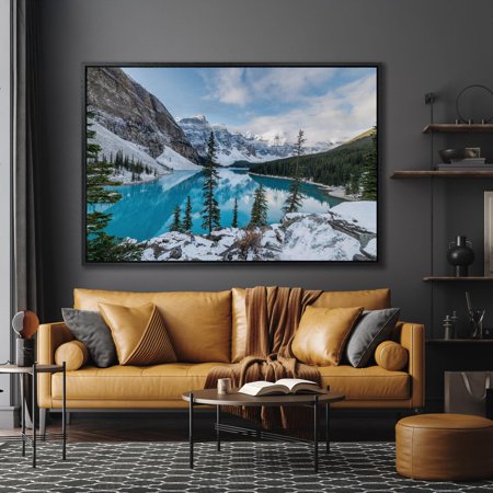 Moraine Lake Wall Art Banff National Park print Alberta Canada Home Decor Winter Mountain Lake Art Ready to hang Alberta Decor Poster Decor, Unframed Poster Size 8x12