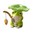 thumbnail image 3 of Mini estatua de animal, figura de pesca, coleccionable, recuerdo, adorno de mesa Rana, 3 of 9