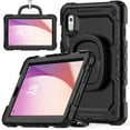 thumbnail image 2 of For Lenovo Tab M9 9.0 Inch 2023 TB-310XU/TB-310FU, 360 Rotating Shockproof Cover with Stand, Handle, Shoulder Strap, Black, 2 of 7