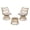 Light Brown/Beige, variant on GDF Studio Apulia Outdoor Wicker 3 Piece Chat Set with Cushion, Grey