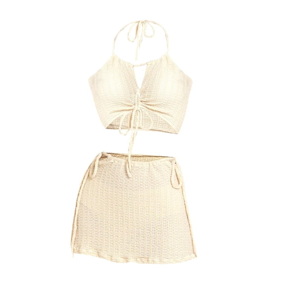 3x Traje de baño Bikini para Mujer Traje de baño con Copa Acolchada con Vestido Cómodo SG