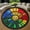 Future Behind 1, variant on Round Area Rug, Renaissance Letter 4 Non-Slip Floor Mat, Soft Washable Carpet for Living Room Bedroom Decor 24 Inch