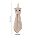 thumbnail image 3 of TUTUnaumb Cute Cat Hand Towels for Kids Women, Bathroom Towels with Hanging Loop, Hand Drying Towel Cat Print Animals, Microfiber Soft and Fluffy, Absorbent Hand Towel for Kitchen Bathroom-Beige, 3 of 6