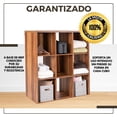 thumbnail image 3 of Estantería Abierta de 9 Cubos de madera, Librero color Nogal, 3 of 8