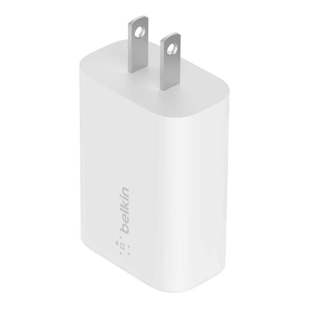 Chargeur Mural 25W USB-C Power Delivery avec PPS Blanc Belkin 25W CHARGER Blanc