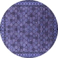 thumbnail image 1 of Ahgly Company Indoor Round Oriental Blue Industrial Area Rugs, 7' Round, 1 of 4