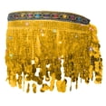 thumbnail image 6 of AGWOLF Belly Dance Hip Scarf with Tassels Sequins Sparkly Performance Skirt Wrap Music Festival Clothing, 6 of 7