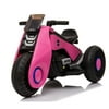 Kids Ride on Electric Motorcycle, 6V 4.5A.h Children's Motorcycle 3 Wheels, Double Drive without Remote Control，Pink