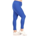 thumbnail image 2 of Women's Plus Size Elastic High Waist Solid Stretch Fitted Leggings, 2 of 4