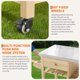 thumbnail image 4 of QinaQin Carrito de cocina exterior de madera con cubierta de acero inoxidable, gabinete, cajón, repisas abiertas y ruedas con seguro para asador o prep, 4 of 9