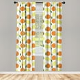 thumbnail image 3 of Ambesonne Avocado Curtains, Cartoon Fruit Drawing Print, Pair of 28"x63", Fern Green Marigold White, 3 of 5