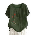 thumbnail image 2 of DPTALR Chemise Ample à Manches Courtes Décontractée d'Été pour Femmes avec Imprimé Floral, 2 of 5