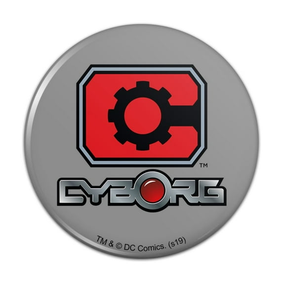 Justice League Cyborg Logo Kitchen Refrigerator Locker Button Magnet