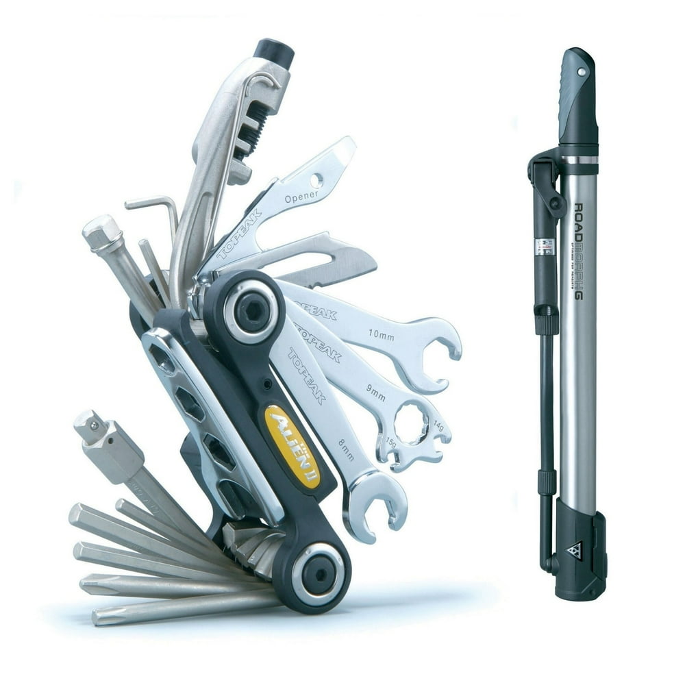 Topeak Alien II Bicycle MultiTool and Compact Road Morph G Mini Bike