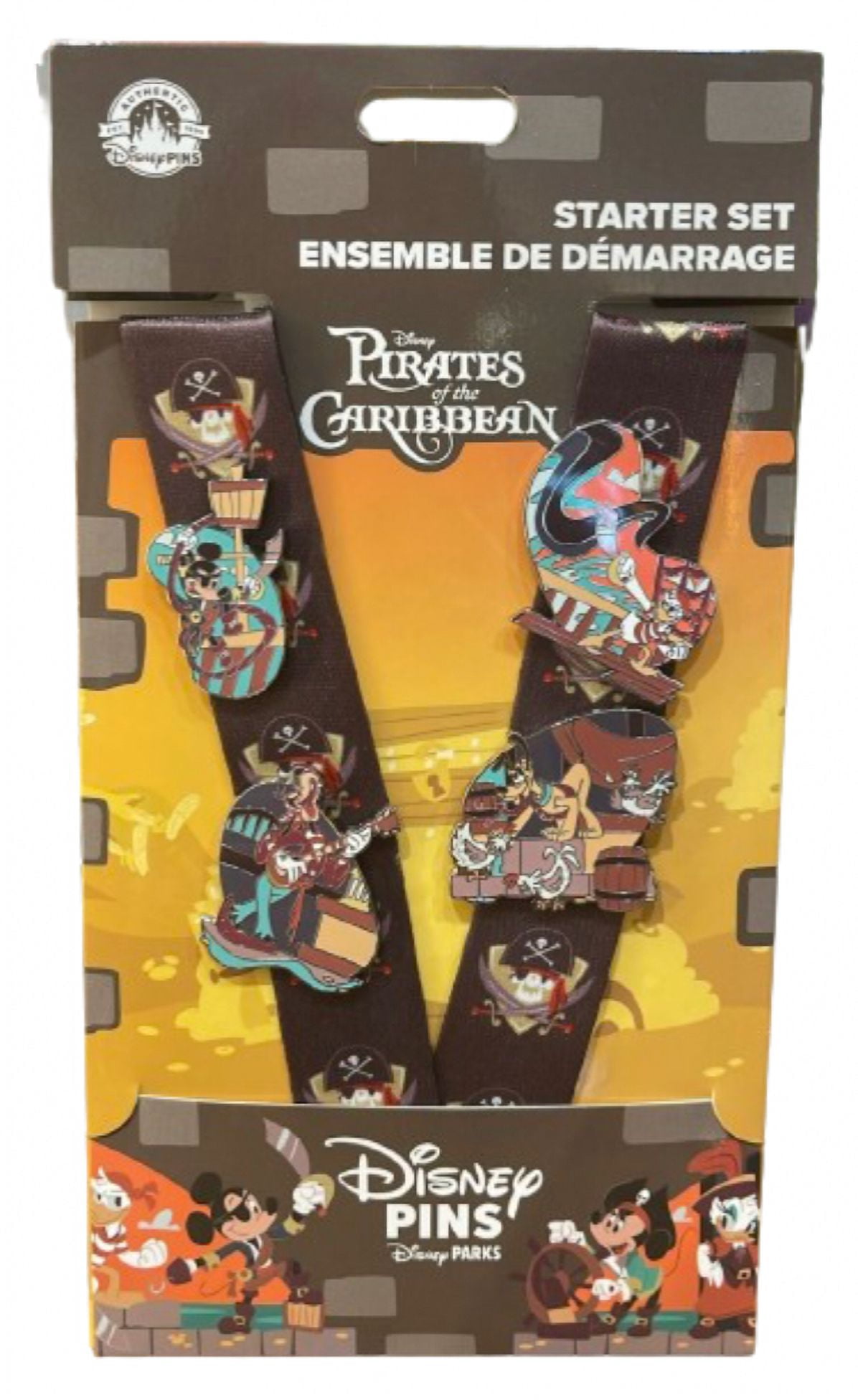 Disney Parks Mickey Pirates of Caribbean Pin Trading Starter Set