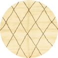 thumbnail image 1 of Ahgly Company Indoor Round Abstract Corn Yellow Solid Area Rugs, 7' Round, 1 of 6