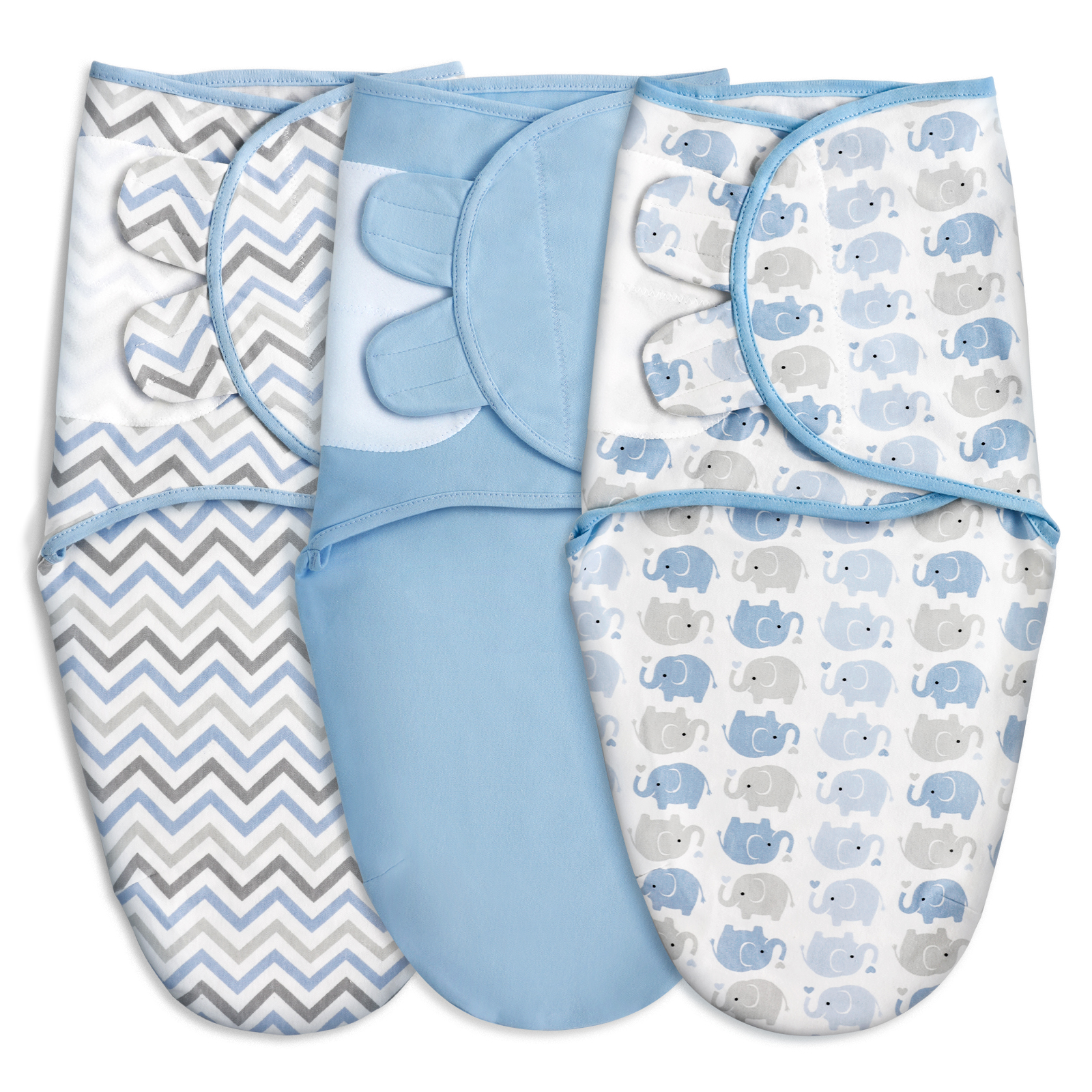 Gllquen Baby Organic Cotton Swaddle 3-Pack, Blue photo 6