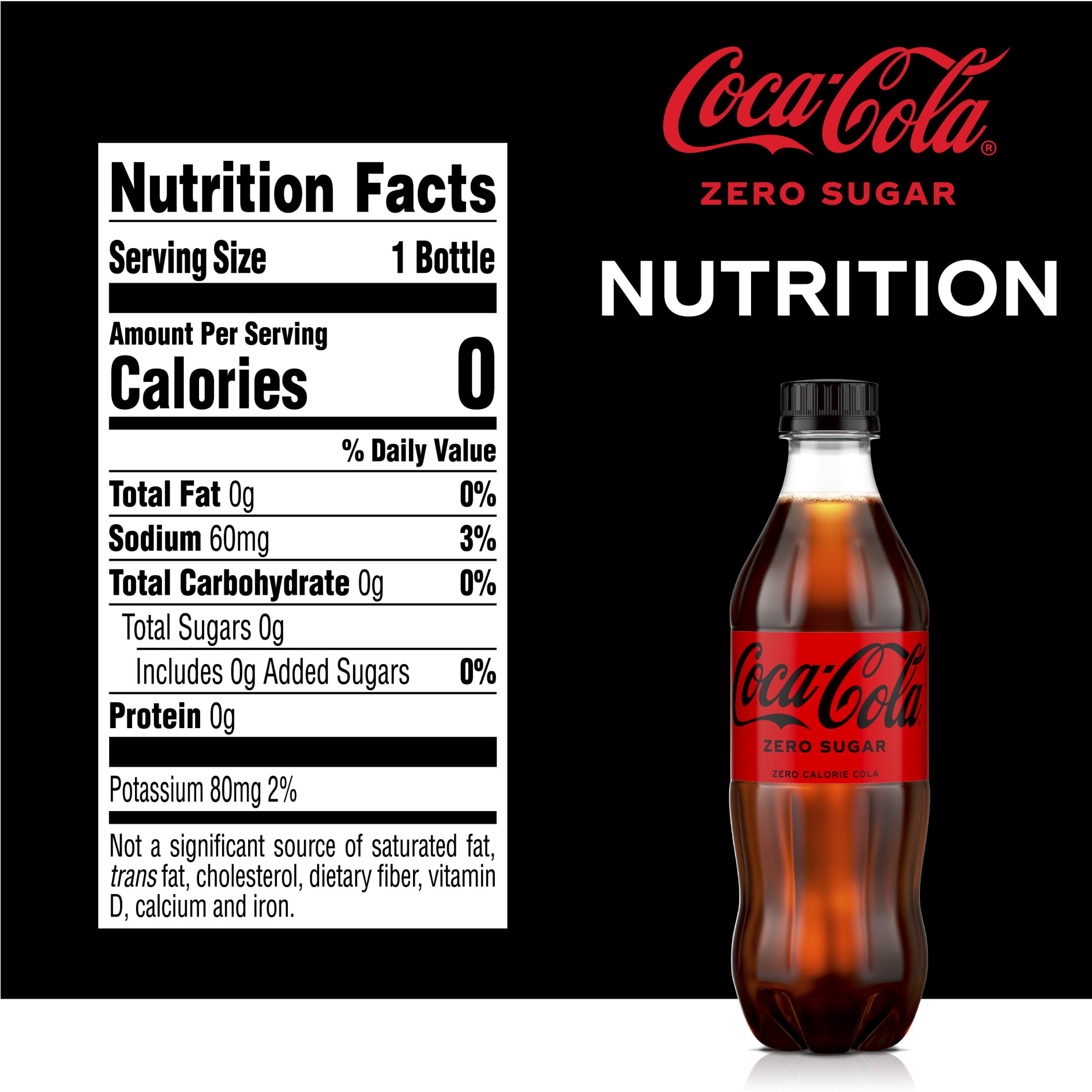 Coca-Cola Zero Sugar Sugar-Free Soda Pop, 16.9 fl oz Bottles, 6 Cans-Pack Of 3