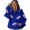 Blue, variant on Womens Game Day Sweatshirts Football Sequin Hoodies Long Sleeve Zipper Sweaters with Pocket