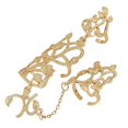 thumbnail image 2 of Stylish Golden Full Finger Ring Fashion Accessory For Parties 1Set, 2 of 4