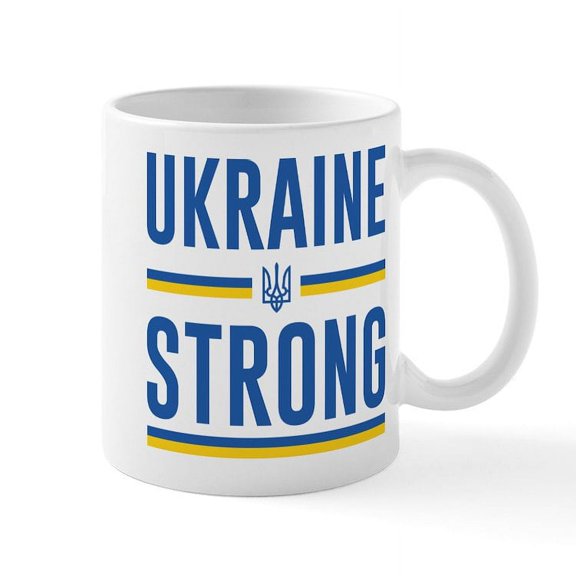 CafePress - Ukraine Strong - 11 oz Ceramic Mug - Novelty Coffee Tea Cup