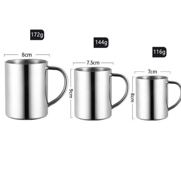 DASHTHER Unbreakable 14oz Stainless Steel Double Walled Mugs with Lid and  Handles: Camping Coffee Mugs for Durable Sips (1 piece)