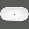 thumbnail image 4 of 59" Oval Shape Freestanding Bathtub, Acrylic Bathtub Soaking Tubs with Overflow Drain, 4 of 8