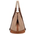 thumbnail image 6 of Wrangler Tote Bags for Women Medium Satchel Purse with Designer Braided Rope Top Handle, Khaki, 6 of 7