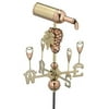 Good Directions 8843PR Wine Bottle Cottage Weathervane - Pure Copper with Roof Mount