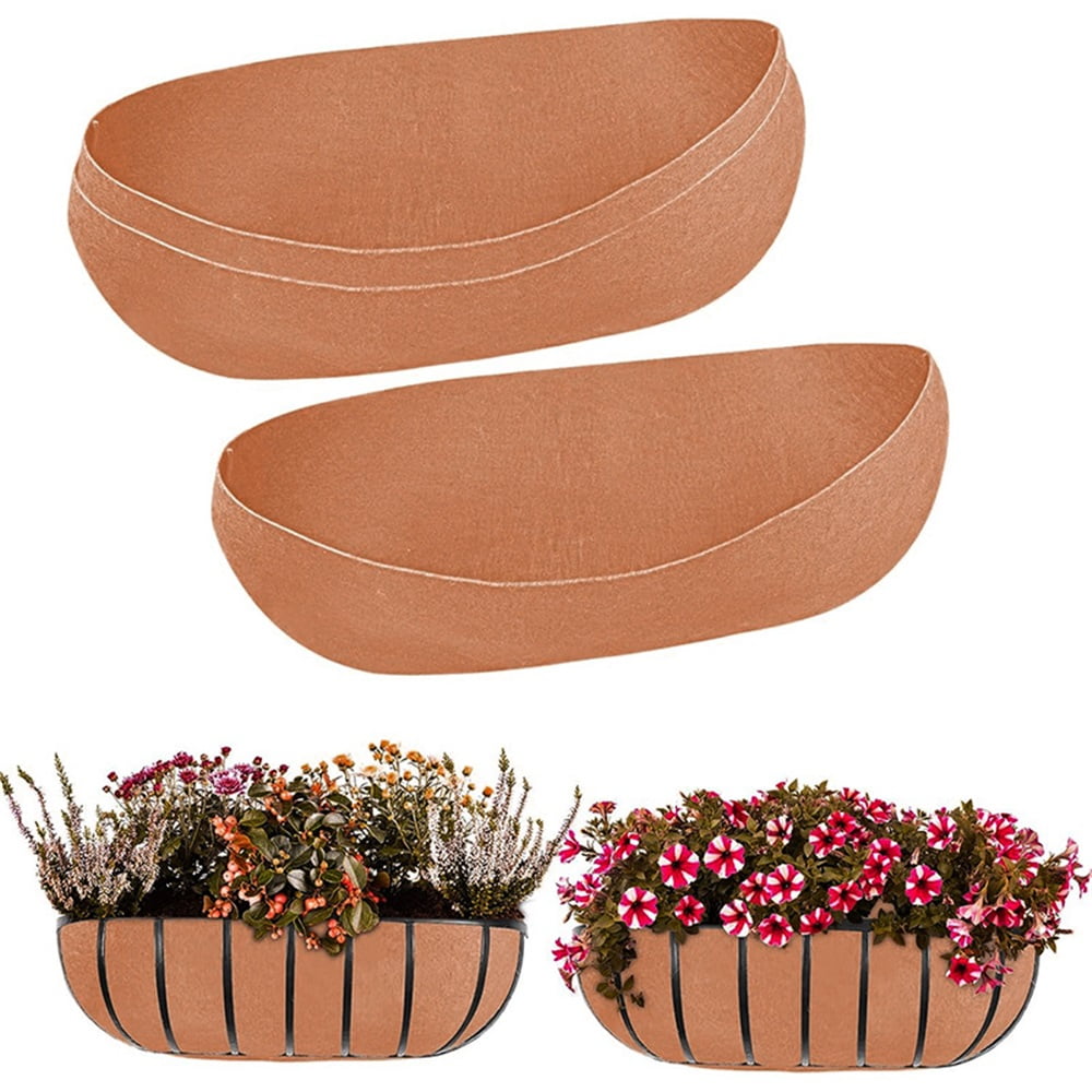 Coco Liners for Planters 30 Inch, 3 Pack Trough Window Box Liners, Coconut Fiber Liners for Planters Flower Baskets Garden Outdoor Plants