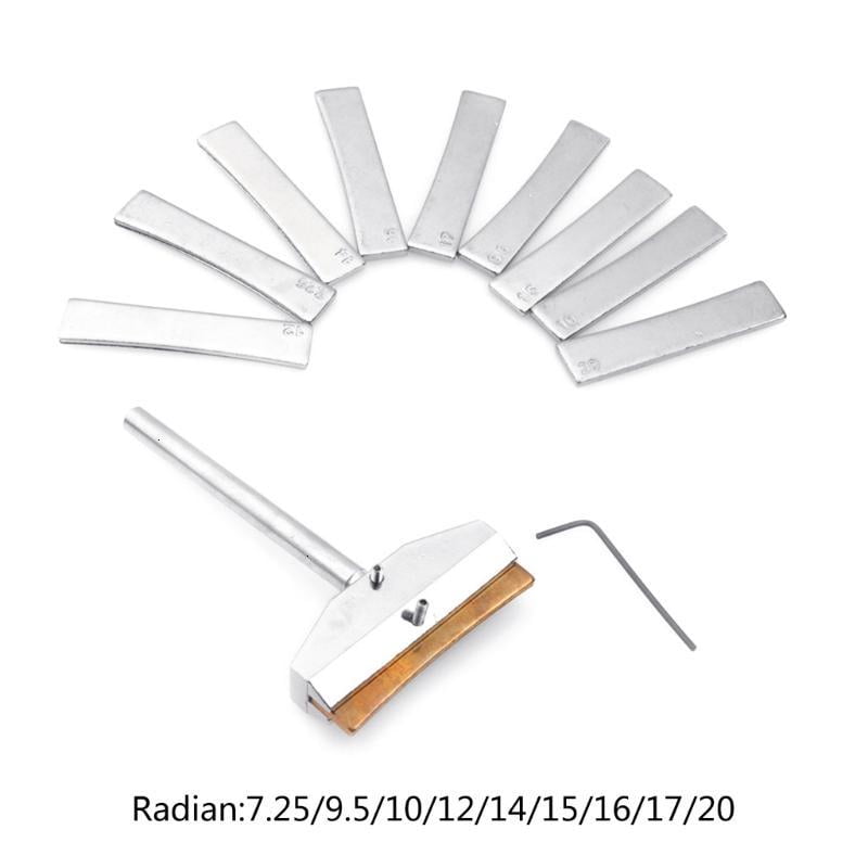 CEORPER Fretboard Press Caul and Radian Fret Inserts with Wrench Luthiers Repair Tool